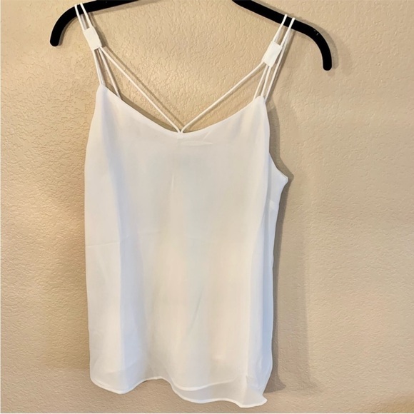 NWT Dressy Tank Small Naked Zebra Boutique brand White Double Strap Lined Sexy - Picture 9 of 10